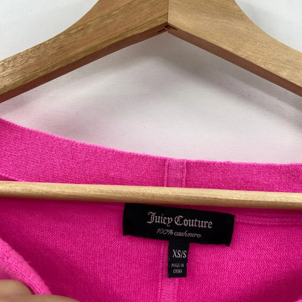 Juicy Couture pink 100% cashmere poncho sweater XS/S